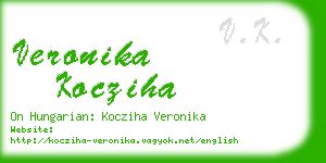 veronika kocziha business card